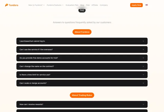 Fundora · 평가 규칙 · fundora-trading.com/en/faq